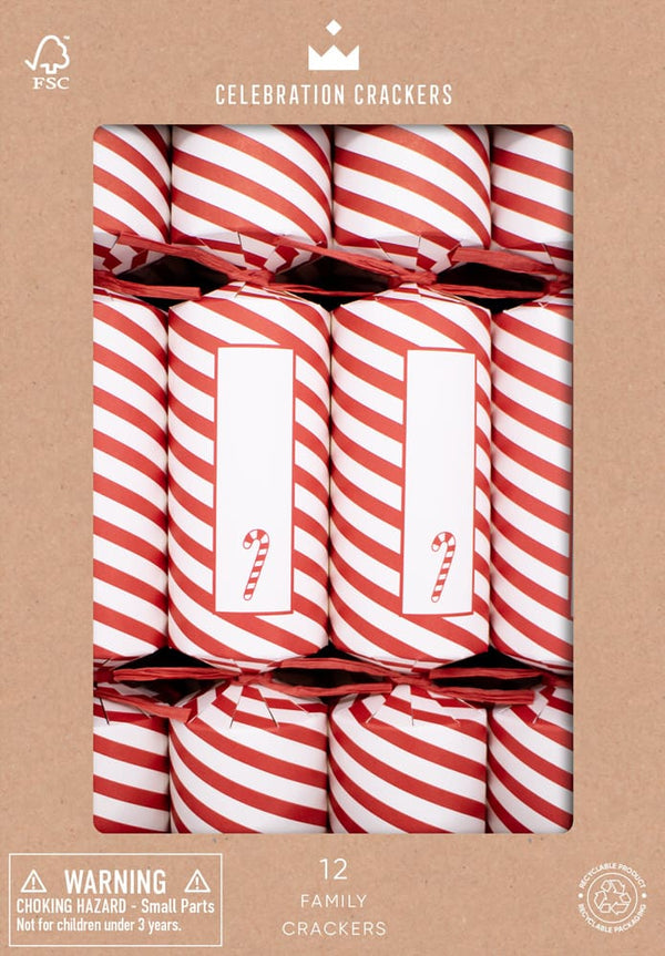 Candy Cane 12″ Crackers - Pack Of 12