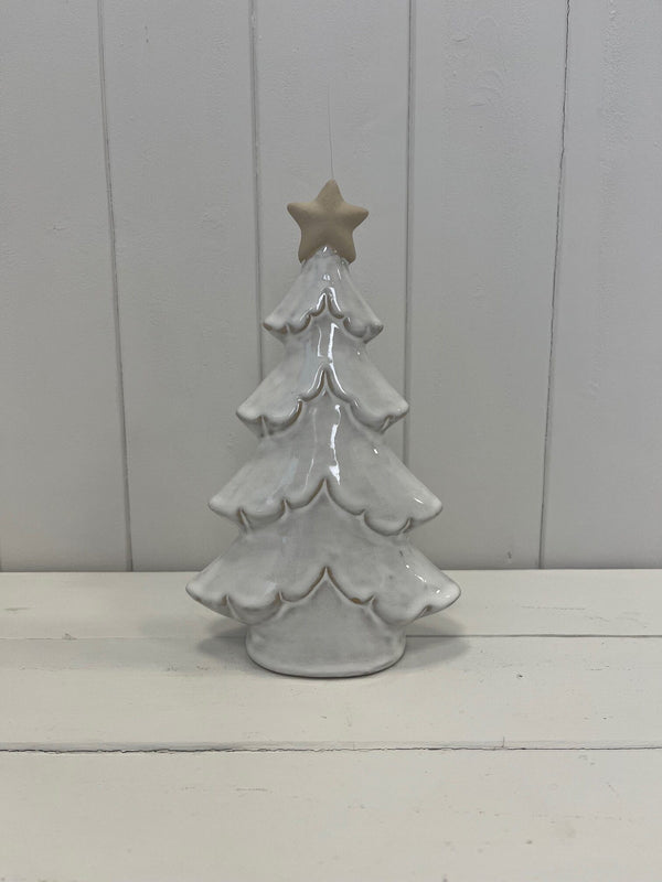 Medium Glazed Ceramic Layered Christmas Tree