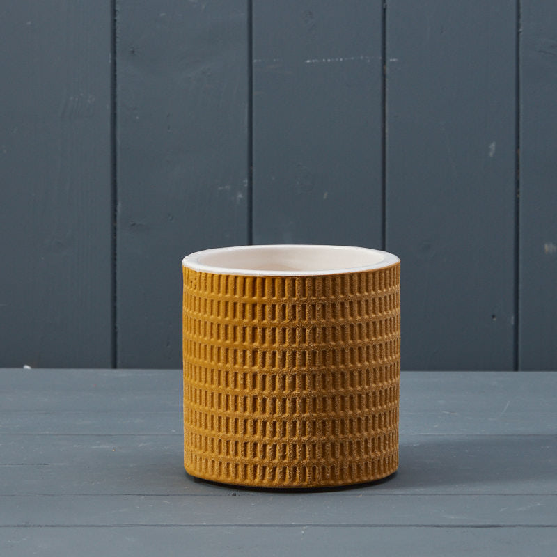 Yellow Ceramic Pot - 12cm