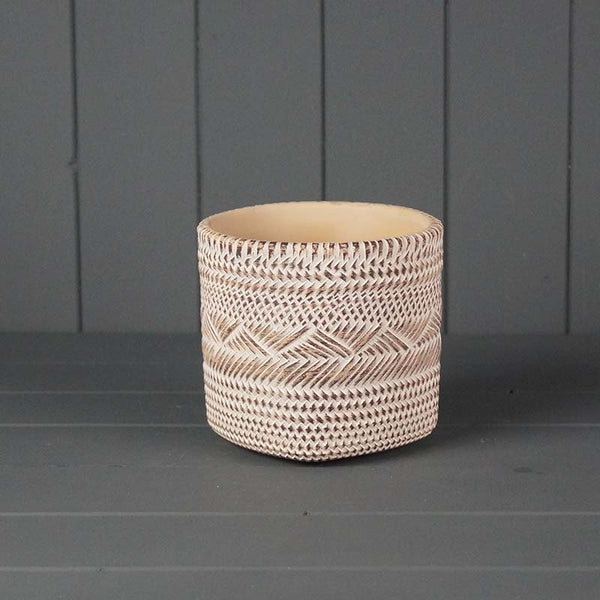 Ceramic Basket Style Pot - Medium