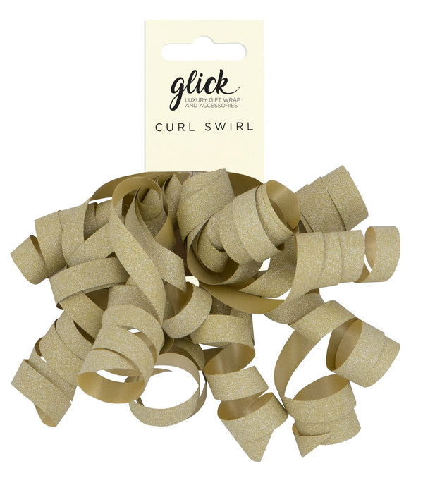 Curl Swirl Gold Glitter