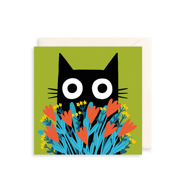 Cat & Bouquet Card