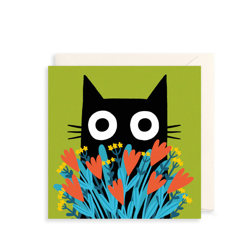 Cat & Bouquet Card