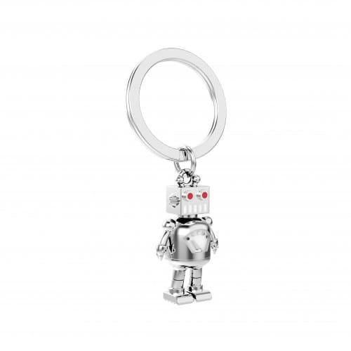 Silver Robot Keyring