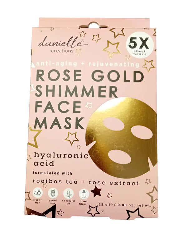 Rose Gold Shimmer Face Masks