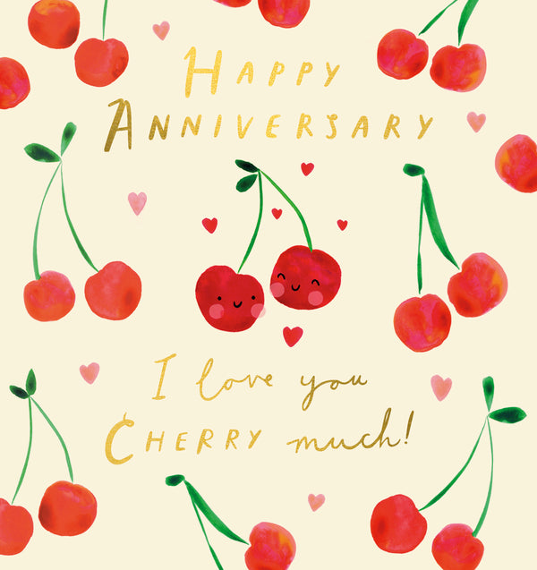 Cherry Happy Anniversary Card