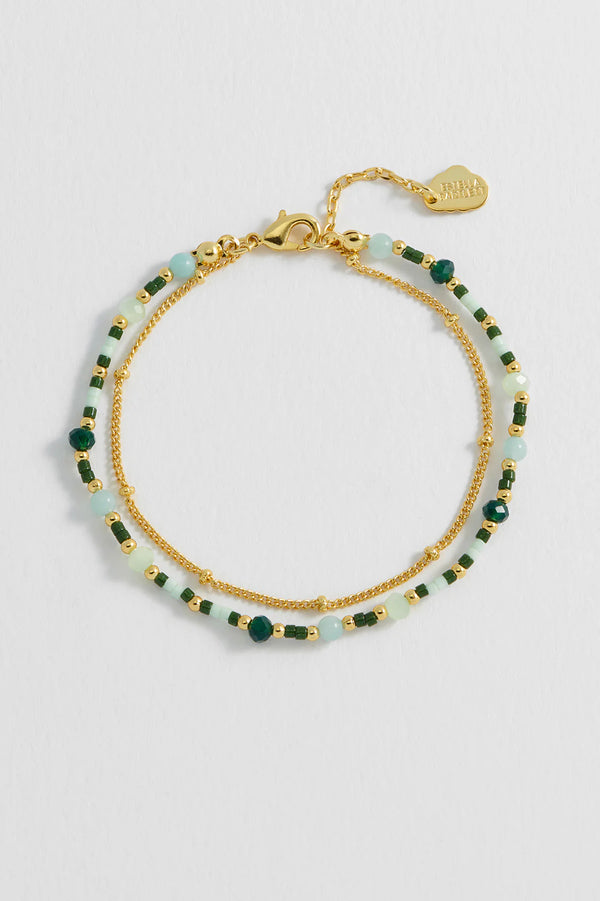 Mini Green Duo Chain Bracelet