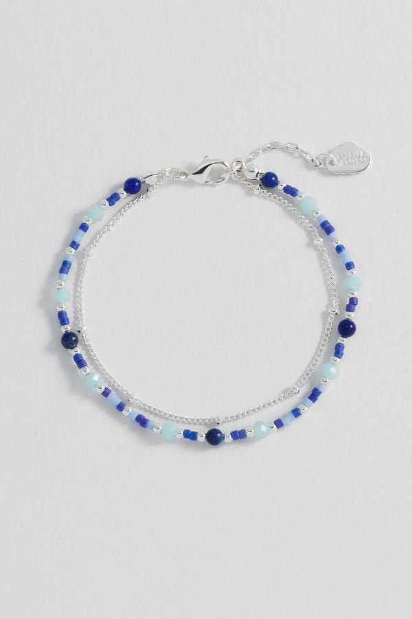 Mini Blue Duo Chain Bracelet