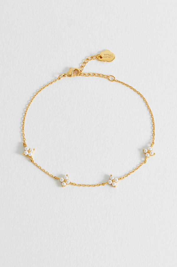 Pearl Multi Flower Bracelet