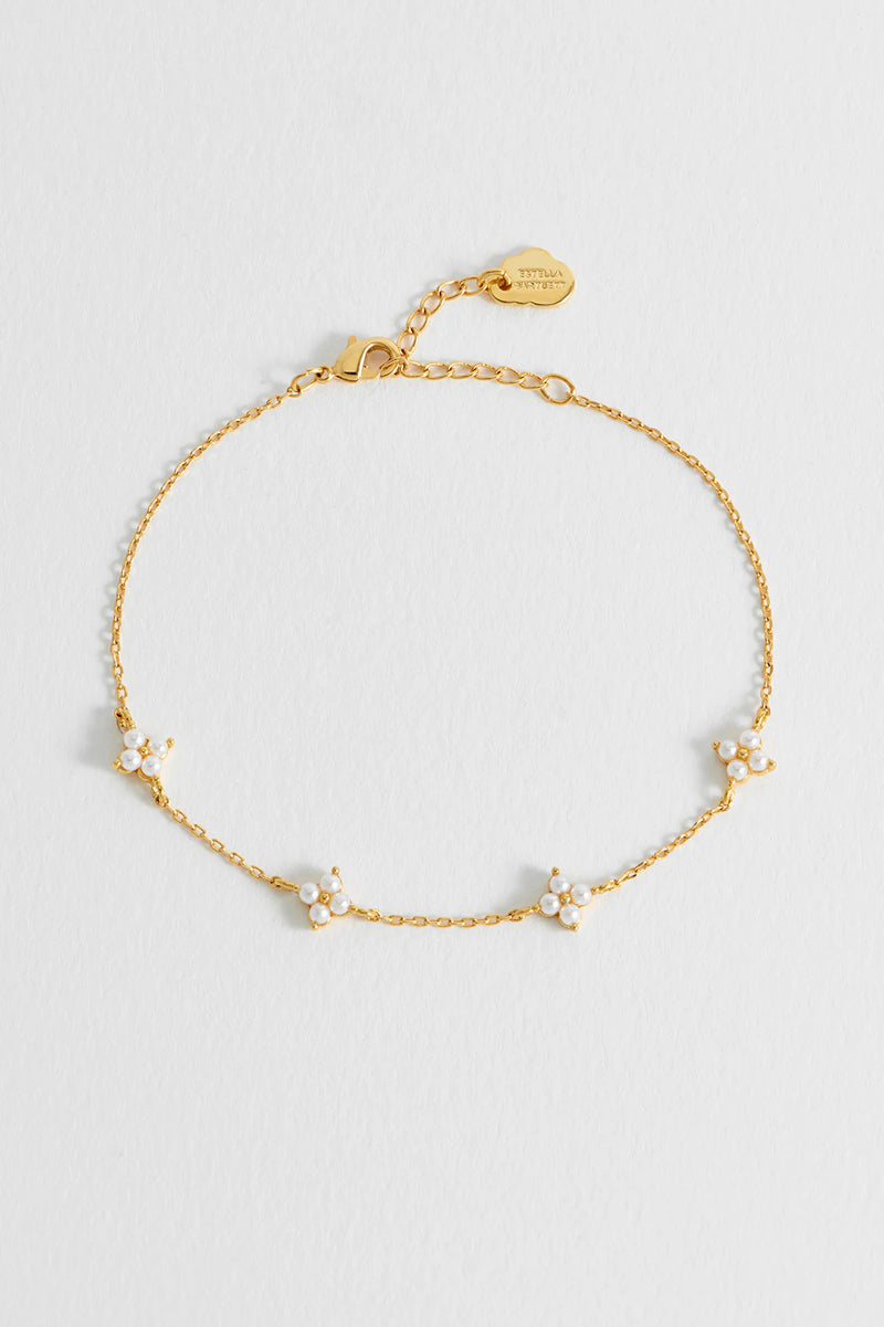 Pearl Multi Flower Bracelet