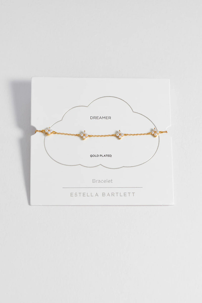 Pearl Multi Flower Bracelet