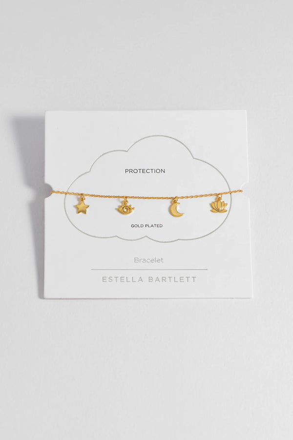 Evil Eye, Moon & Stars Charm Bracelet