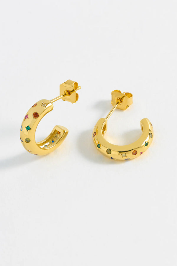 Multi-Colour Chubby Celestial Hoops