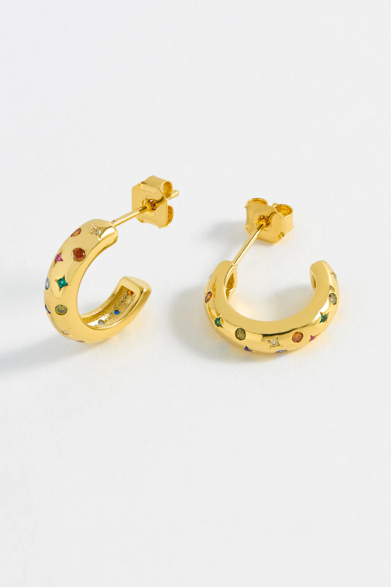 Multi-Colour Chubby Celestial Hoops