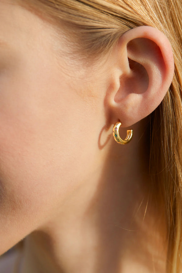 Multi-Colour Chubby Celestial Hoops