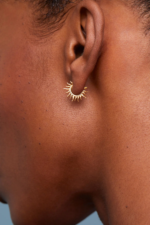Sun Huggie Hoop Earrings