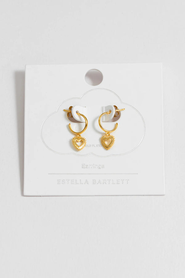 Plain Heartburst Hoop Earrings