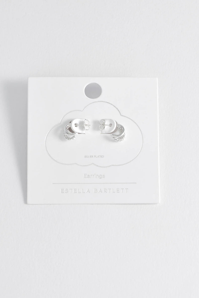 Plain & Twist Double Hoop Earrings