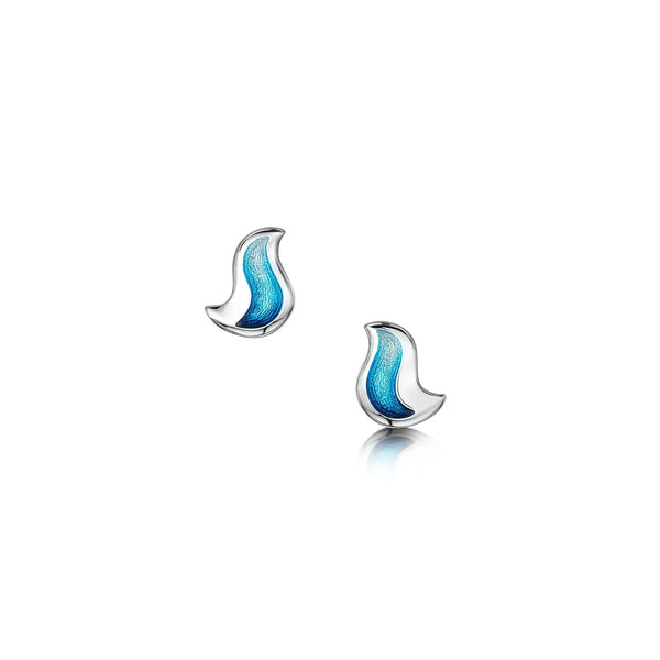 River Ripples Petite Stud Earrings in Tropical Enamel