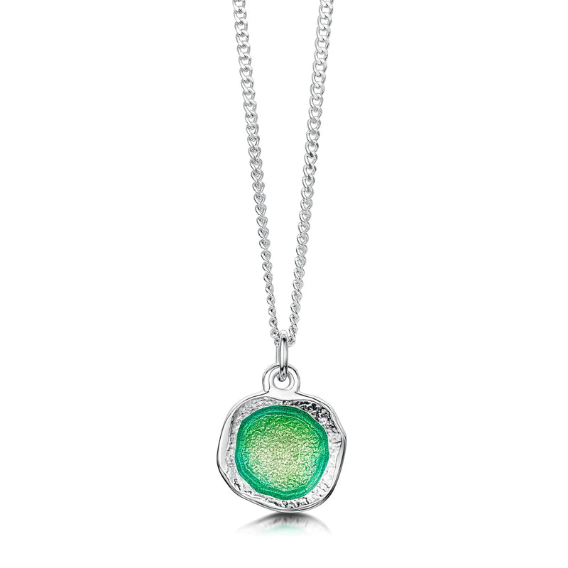 Lunar Bright Small Pendant in Spring Green Enamel
