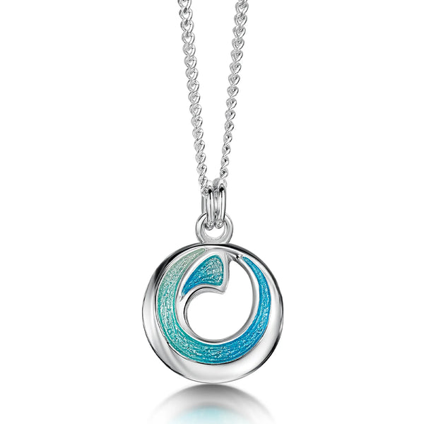 Atlantic Breaker Petite Pendant in Shallows Enamel