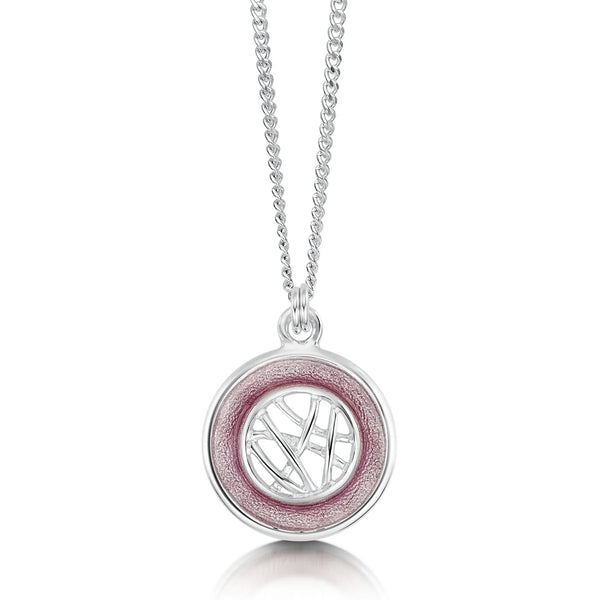 Creel Pool Pendant Necklace in Champagne Enamel