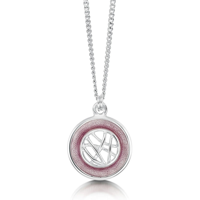 Creel Pool Pendant Necklace in Champagne Enamel