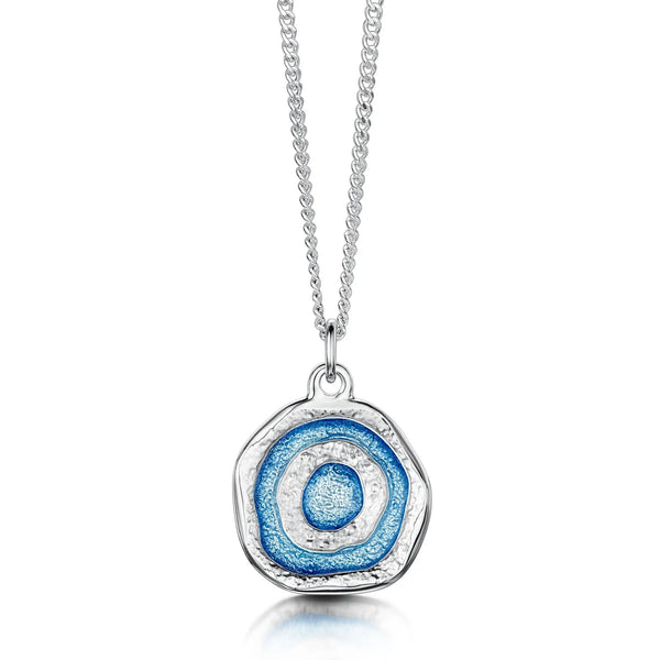 Brodgar Eye Enamelled Pendant Necklace in Sterling Silver