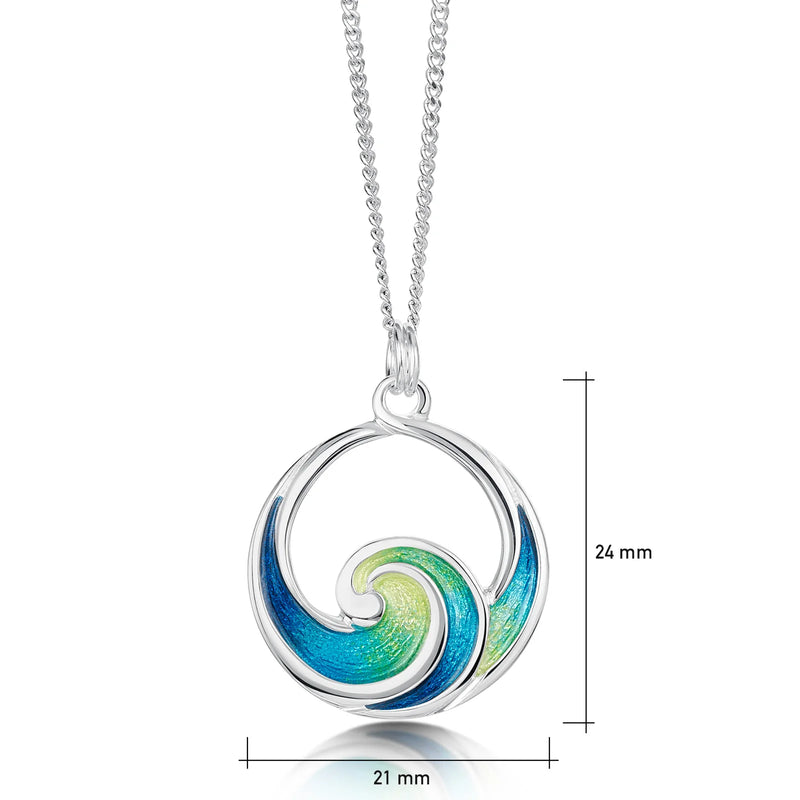 Pentland Pendant Necklace in Meadow Enamel