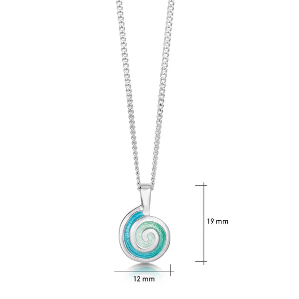 Skara Spiral Pendant in Shallows Enamel
