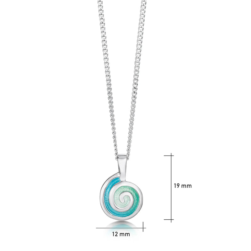 Skara Spiral Pendant in Shallows Enamel