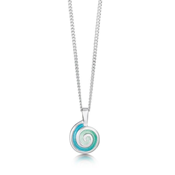 Skara Spiral Pendant in Shallows Enamel