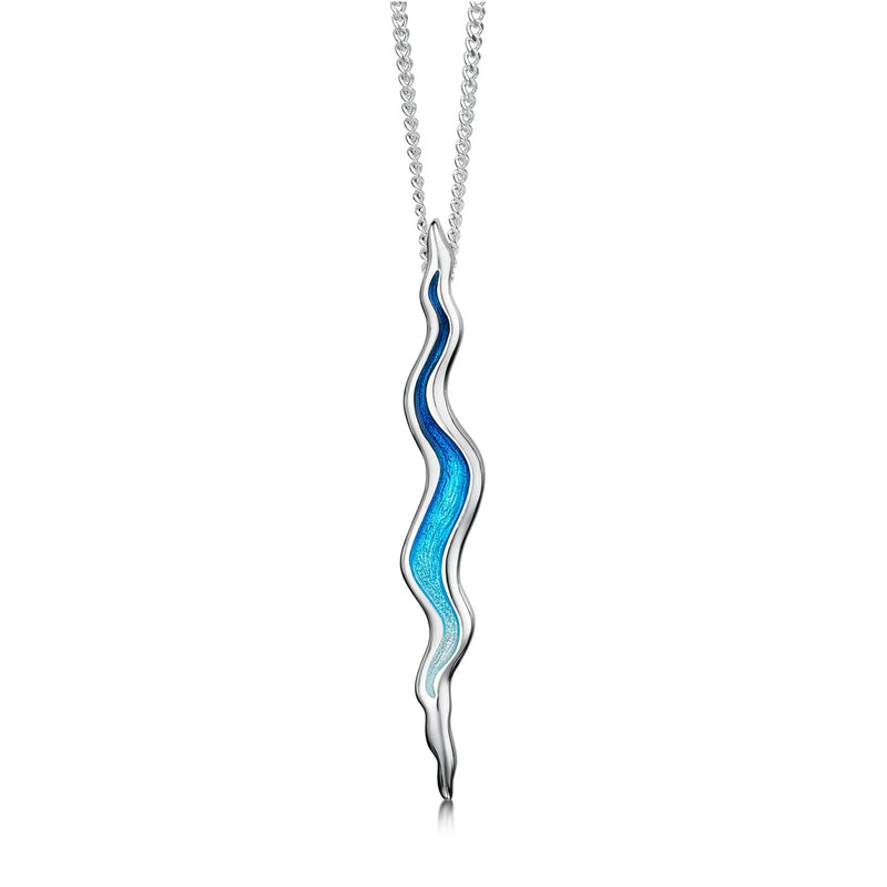 River Ripples Dress Pendant Necklace in Tropical Enamel