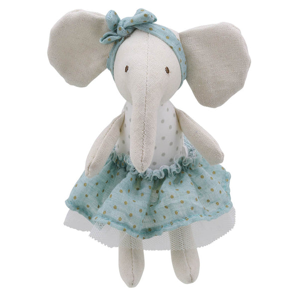 Mini Elephant Girl Soft Toy - Green