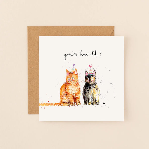 Cats You're How Old? Card