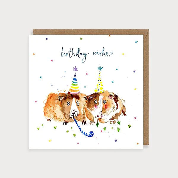 Birthday Wishes Guinea Pigs Card