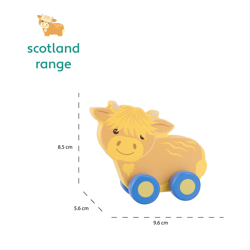 Highland Cow First Push Along Toy