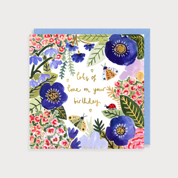 Bugs & Flowers Birthday Love Birthday Card