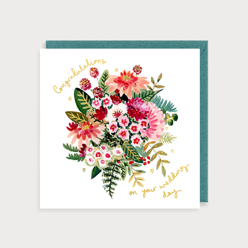 Congratulations Bouquet On Your Wedding Day Card