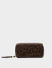 Fold Out Mirror Make Up Bag - Chocolate Leopard