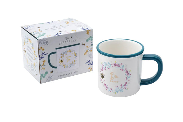 'Bee Happy' Stoneware Mug