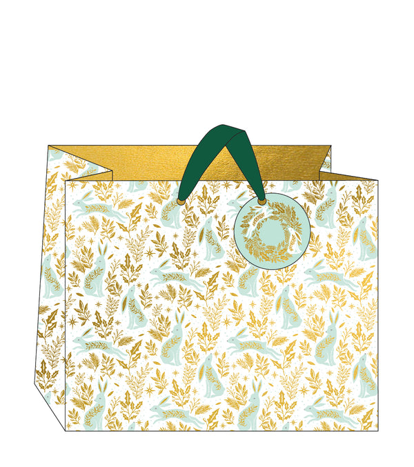 Glad Tidings Hare Landscape Gift Bag - Large