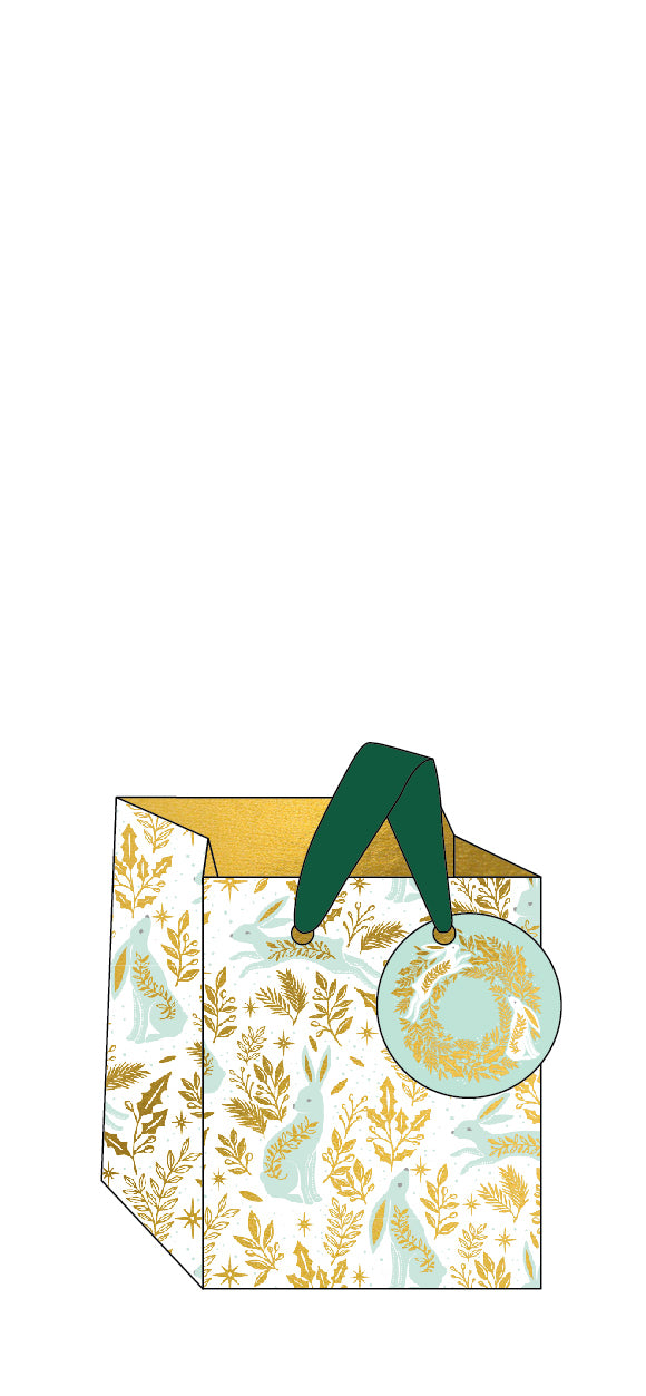 Glad Tidings Hare Gift Bag - Small