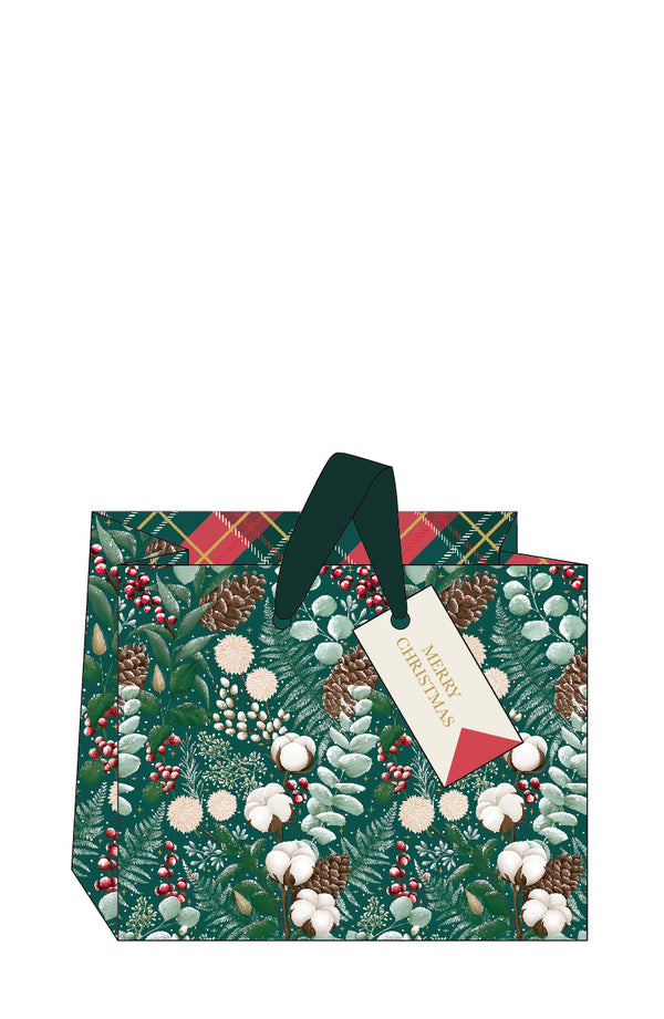 Winter Berry Landscape Gift Bag - Medium