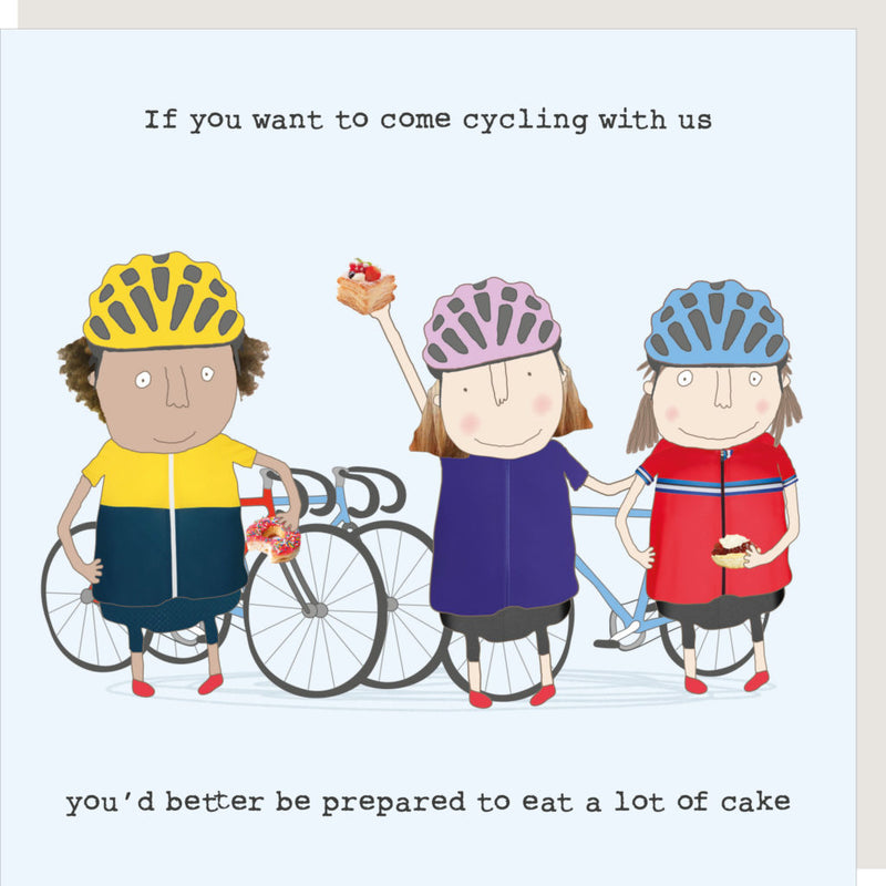 Cycling Cake Girl Card
