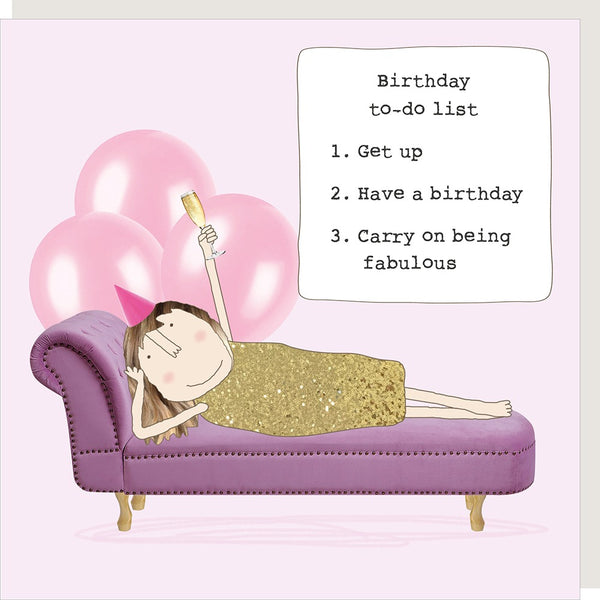 Bday To Do Card