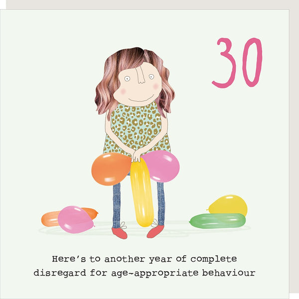 Girl 30 Disregard Card