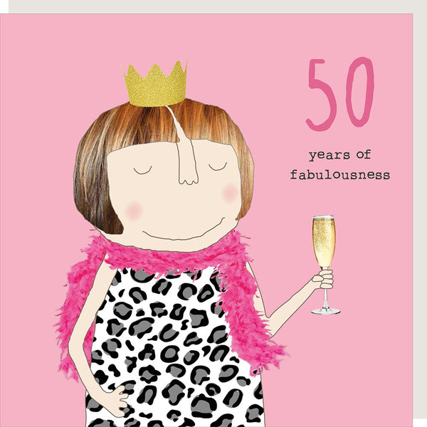 Girl 50 Fabulousness Card