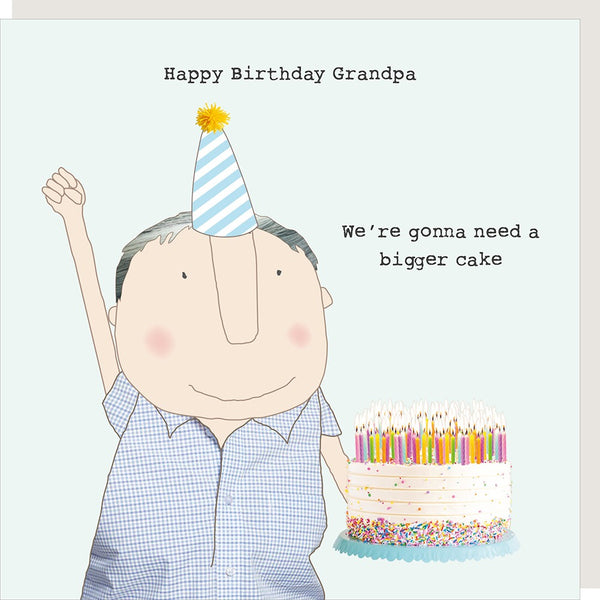 Bigger Cake Grandpa Birthday Card
