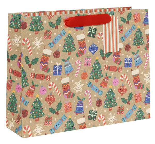 Kraft Whimsical Large Gift Bag